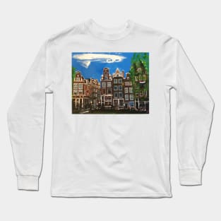 Amsterdam, Canal and Trees Long Sleeve T-Shirt